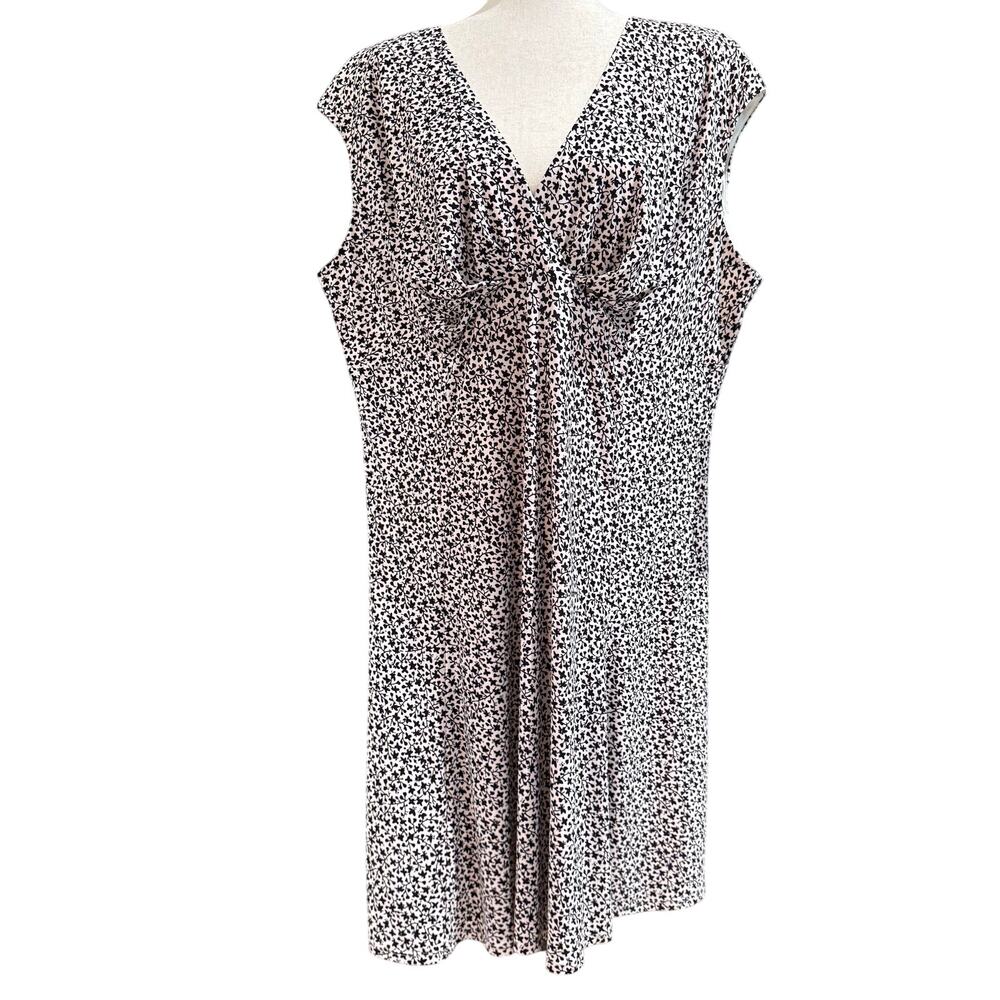 CHAPS Women's Floral Stretchy Dress Plus Size 20W Sleeveless Flowy Cottagecore